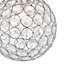 Lopez Crystal circle Brushed Glass & metal chrome effect LED Ceiling light