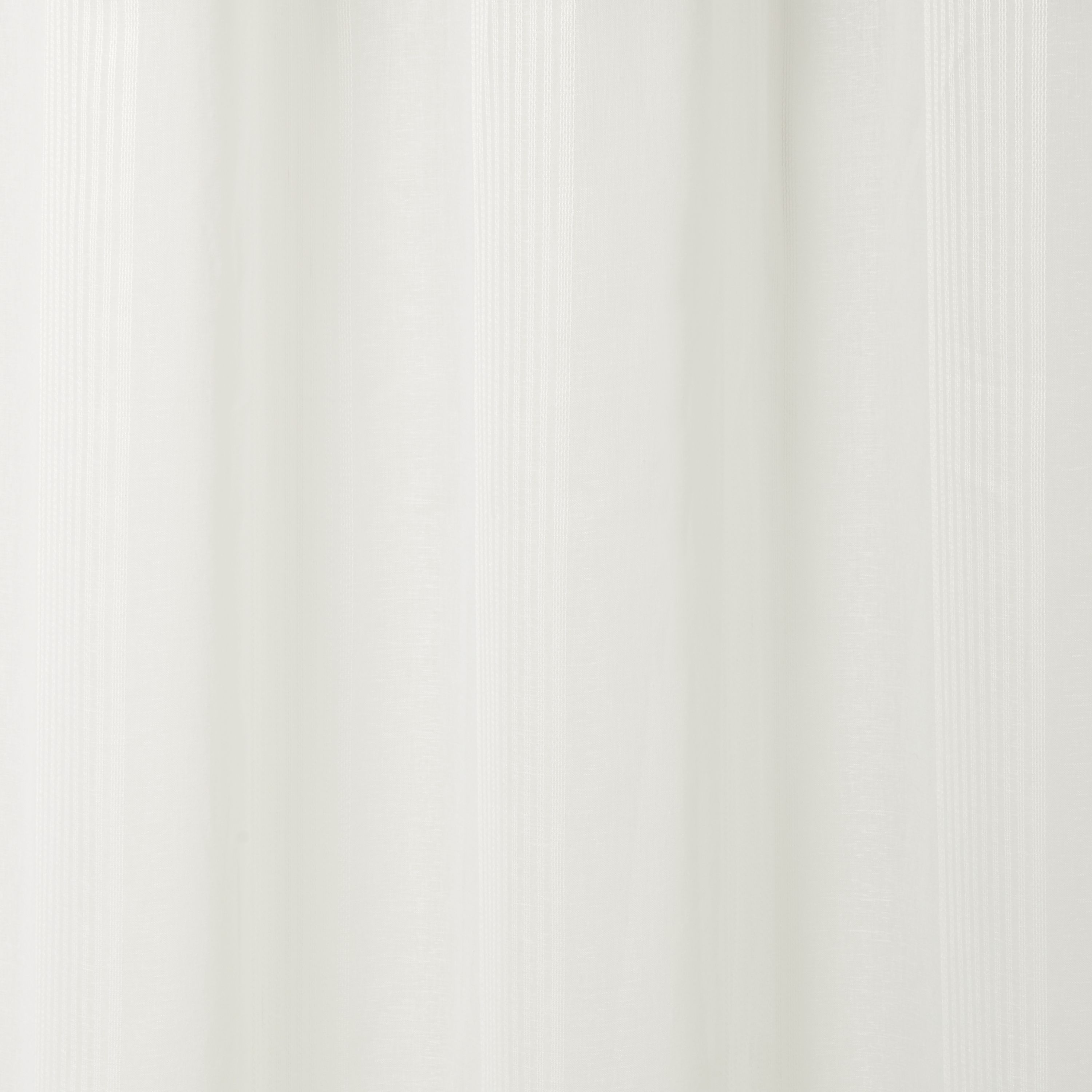 Lota White Vertical stripe Unlined Eyelet Voile curtain (W)140cm (L)260cm, Single