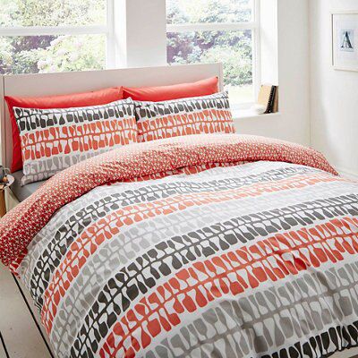 Lotta Jansdotter Follie Patterned Coral King Bedding set