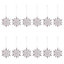 Lotus Glitter effect Plastic Snowflakes Hanging decoration set, Pack of 12