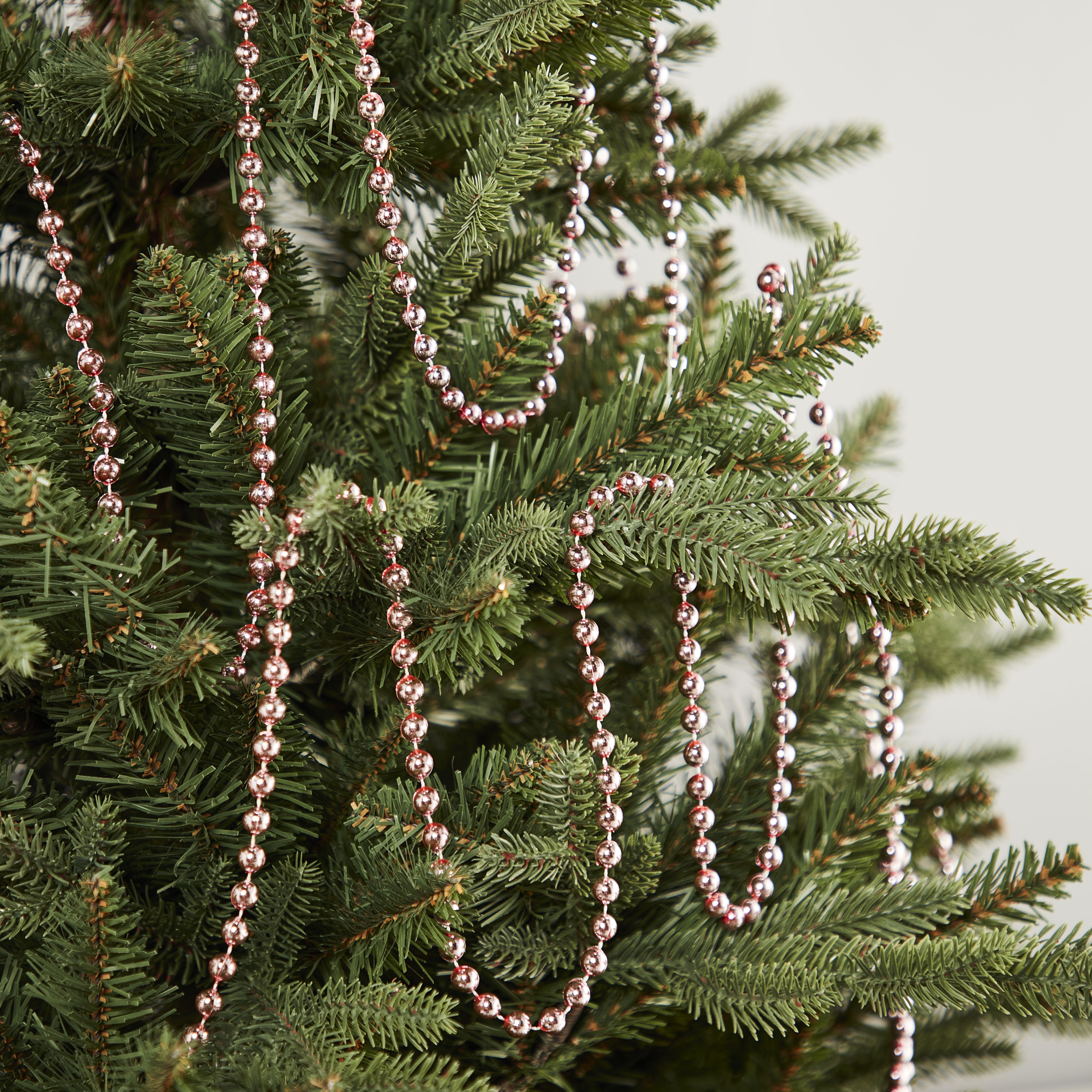 Bead Chain Garland Christmas Tree Decoration Frosted Lilac