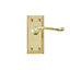 Louga Polished Brass effect Zamak Scroll Latch Door handle (L)92mm