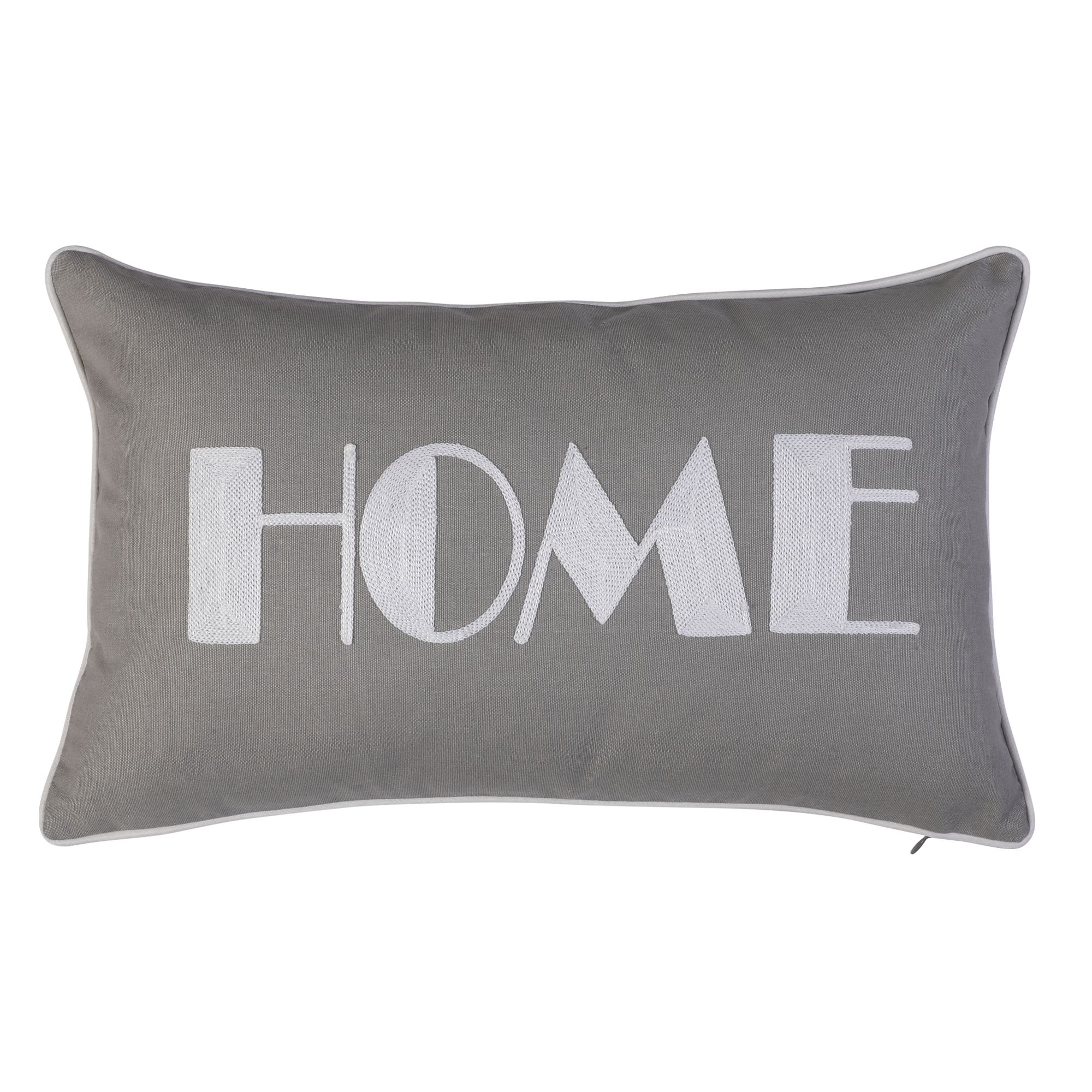 Love Silver Word Indoor Cushion (L)50cm x (W)30cm | DIY at B&Q