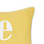 Love Yellow Letters Indoor Cushion (L)50cm x (W)30cm