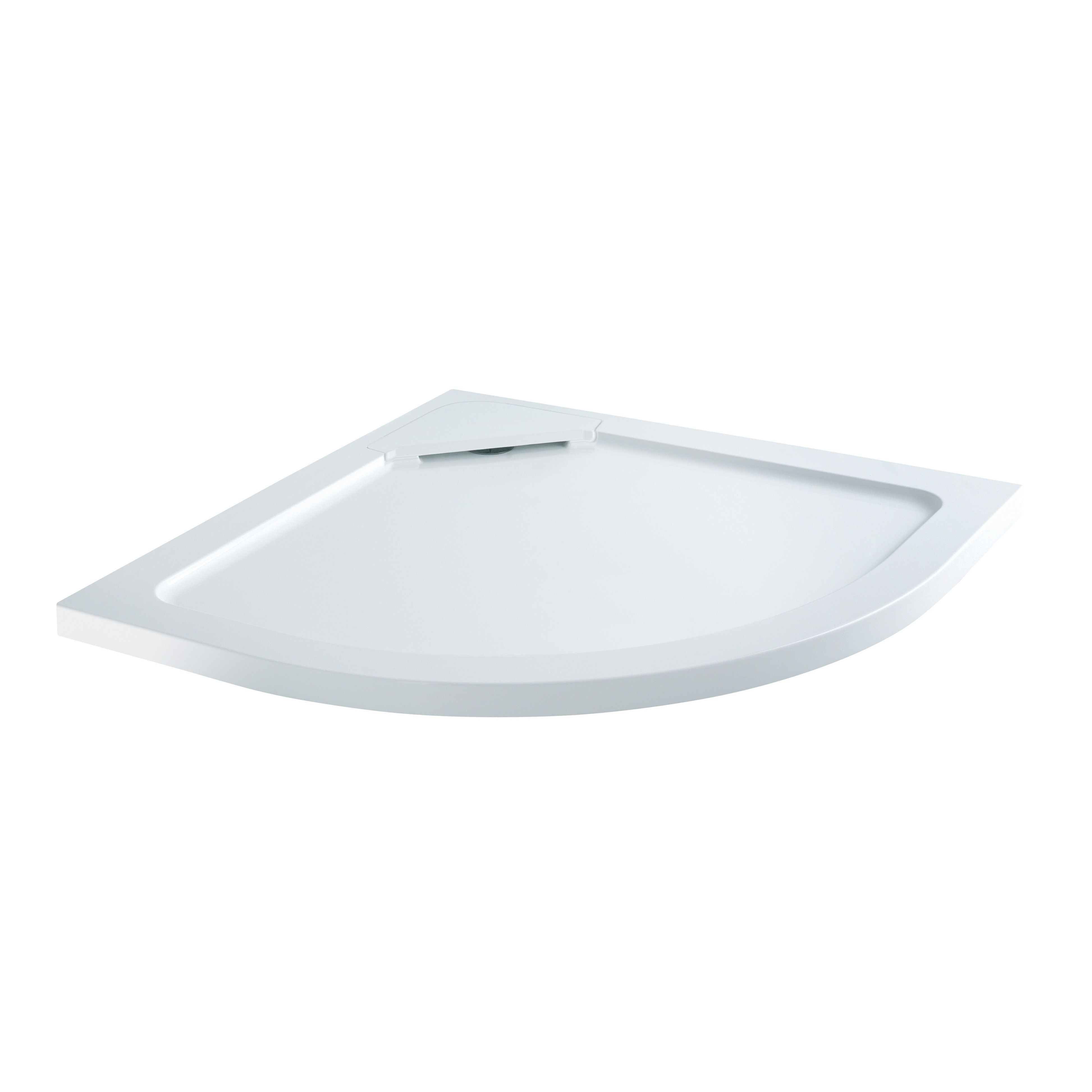 Low profile Quadrant Shower tray with hidden waste (L)800mm (W)800mm (D