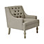 Lowenna Grey Linen effect Relaxer chair (H)835mm (W)740mm (D)760mm