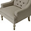 Lowenna Grey Linen effect Relaxer chair (H)835mm (W)740mm (D)760mm