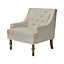 Lowenna Off white Linen effect Relaxer chair (H)835mm (W)740mm (D)760mm