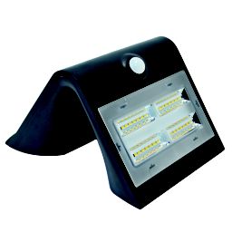 Luceco Black Solar-powered Cool white LED Floodlight 400lm