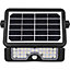 Luceco Black Solar-powered Neutral white LED Floodlight 550lm