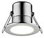 Luceco Chrome effect Non-adjustable LED Fire-rated Cool white Downlight 5W IP65
