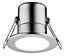 Luceco Chrome effect Non-adjustable LED Fire-rated Warm white Downlight 5W IP65, Pack of 6