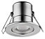 Luceco Eco Matt Silver Stainless steel effect Fixed LED Fire-rated Cool white Downlight 5W IP65