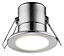 Luceco Eco Matt Silver Stainless steel effect Fixed LED Fire-rated Cool white Downlight 5W IP65