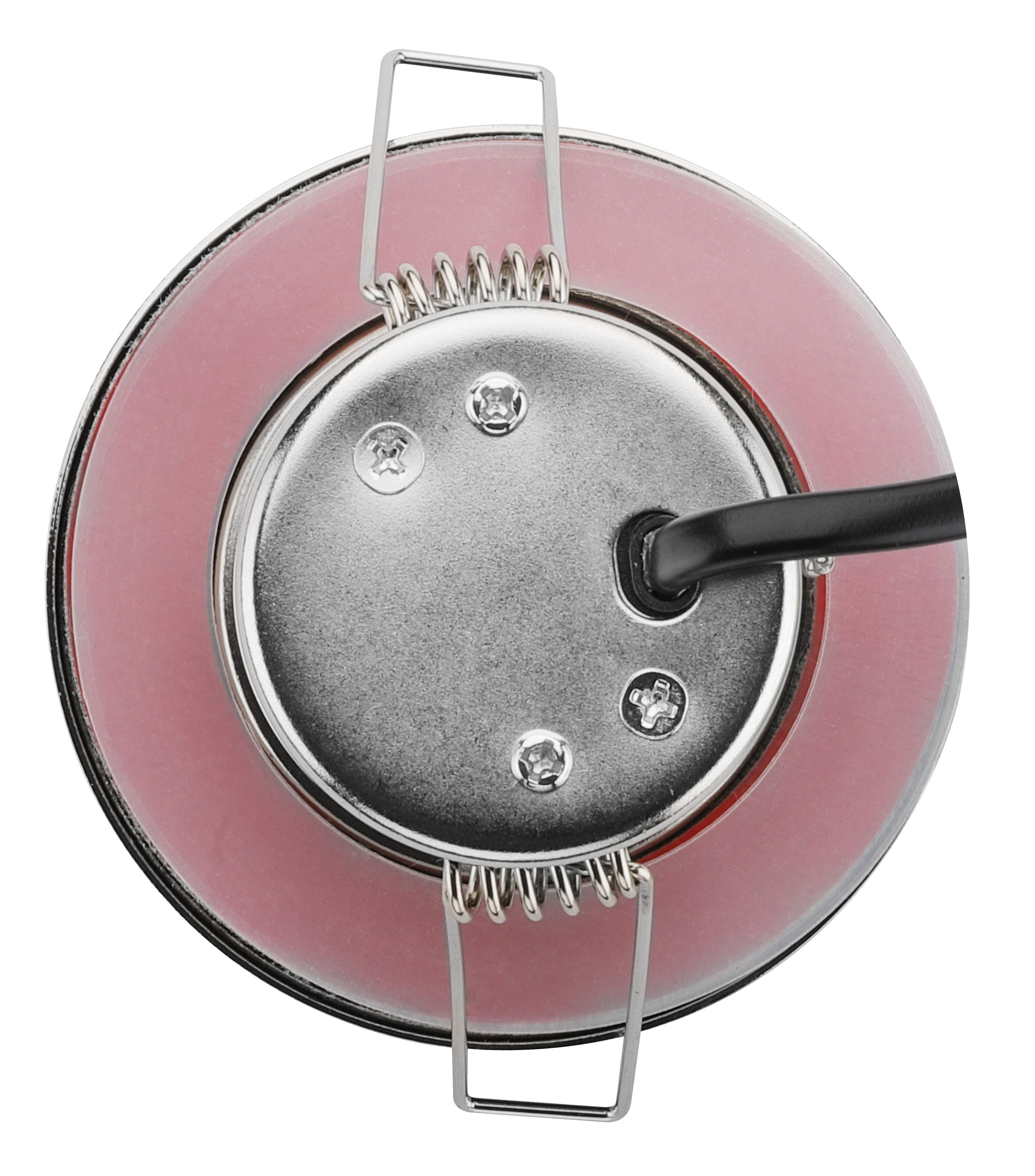 Luceco Eco Matt Silver Stainless steel effect Fixed LED Fire-rated Warm white Downlight 5W IP65, Pack of 6