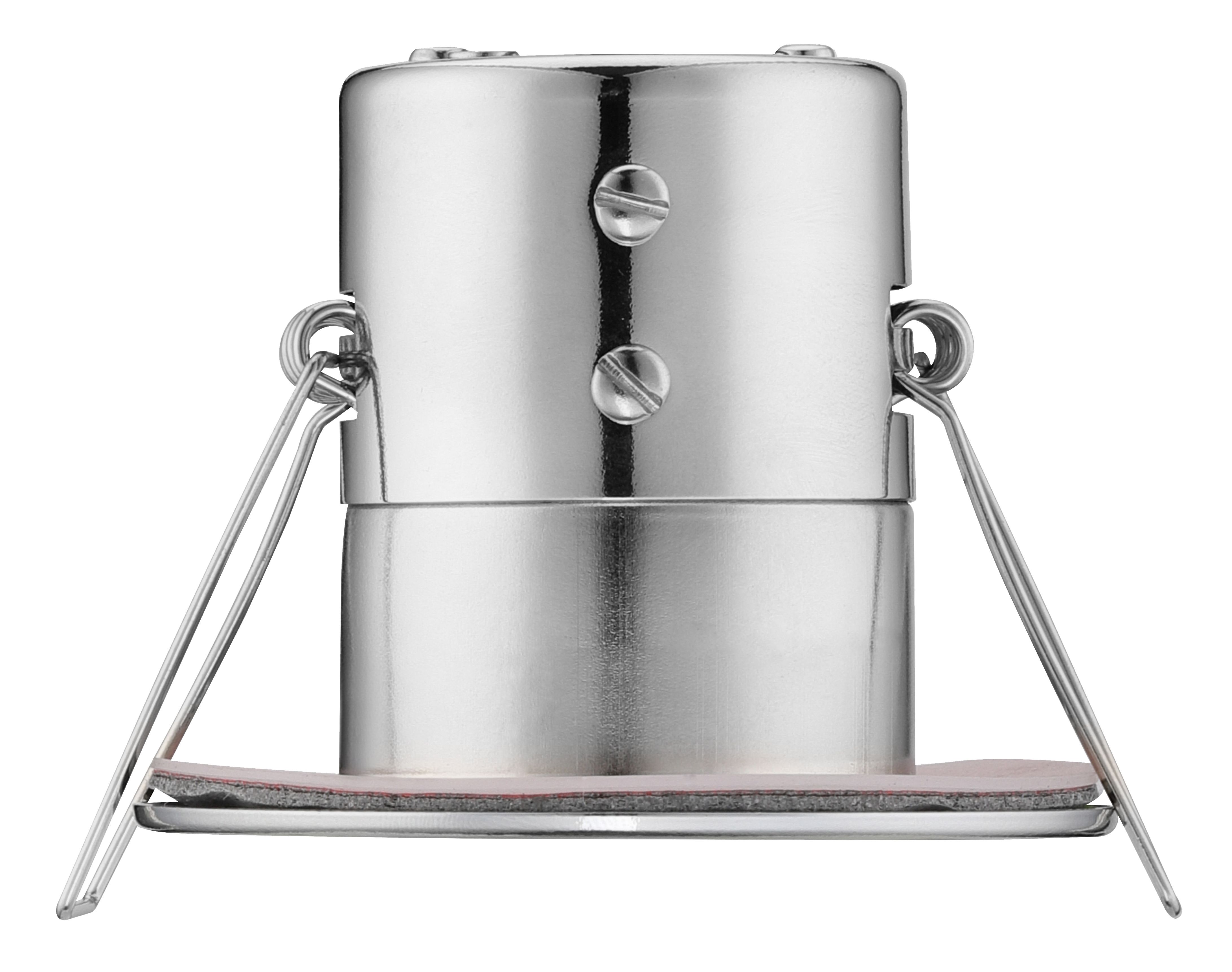 Luceco Eco Silver Chrome effect Fixed LED Fire-rated Cool white Downlight 5W IP65