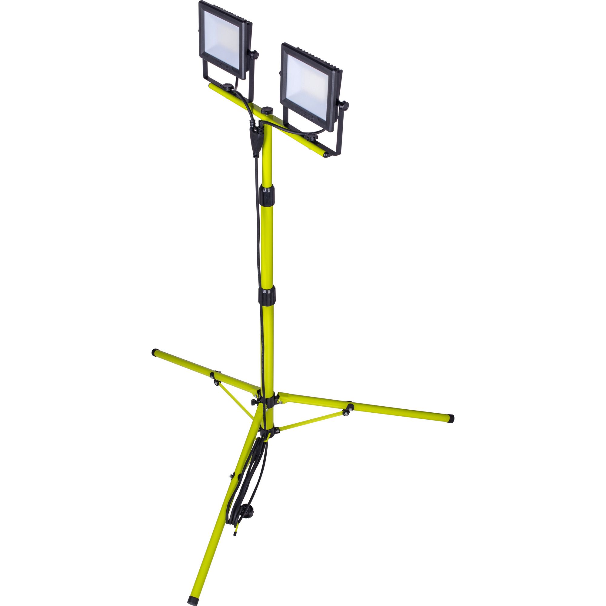 Luceco Eco Twin 100W 10000lm Corded Integrated LED Work light with tripod