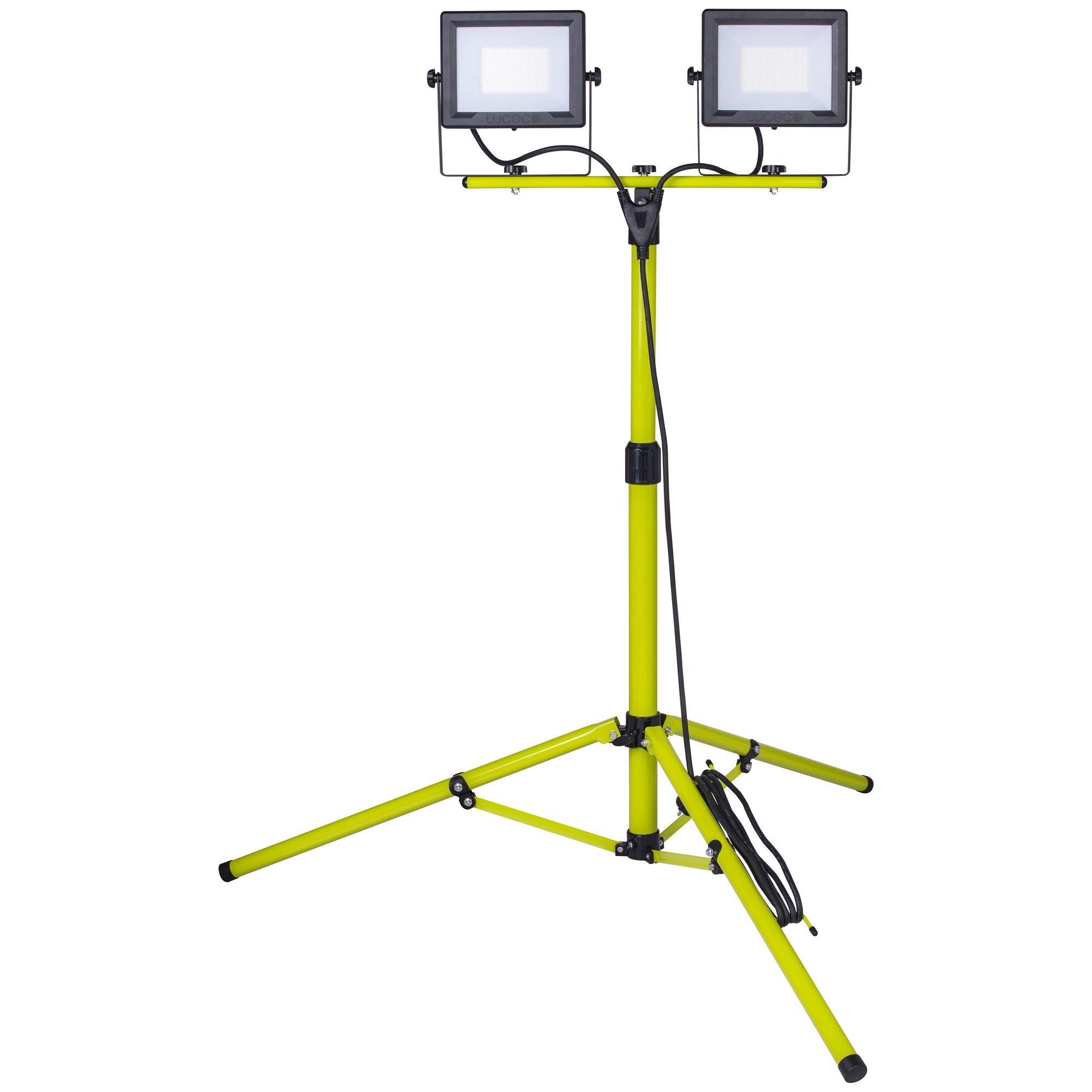 Luceco Eco Twin 100W 10000lm Corded Integrated LED Work light with tripod