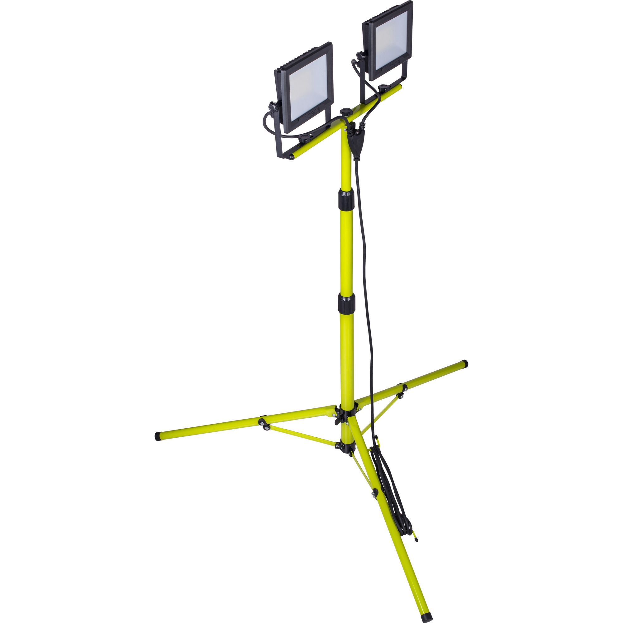 Luceco Eco Twin 100W 10000lm Corded Integrated LED Work light with tripod