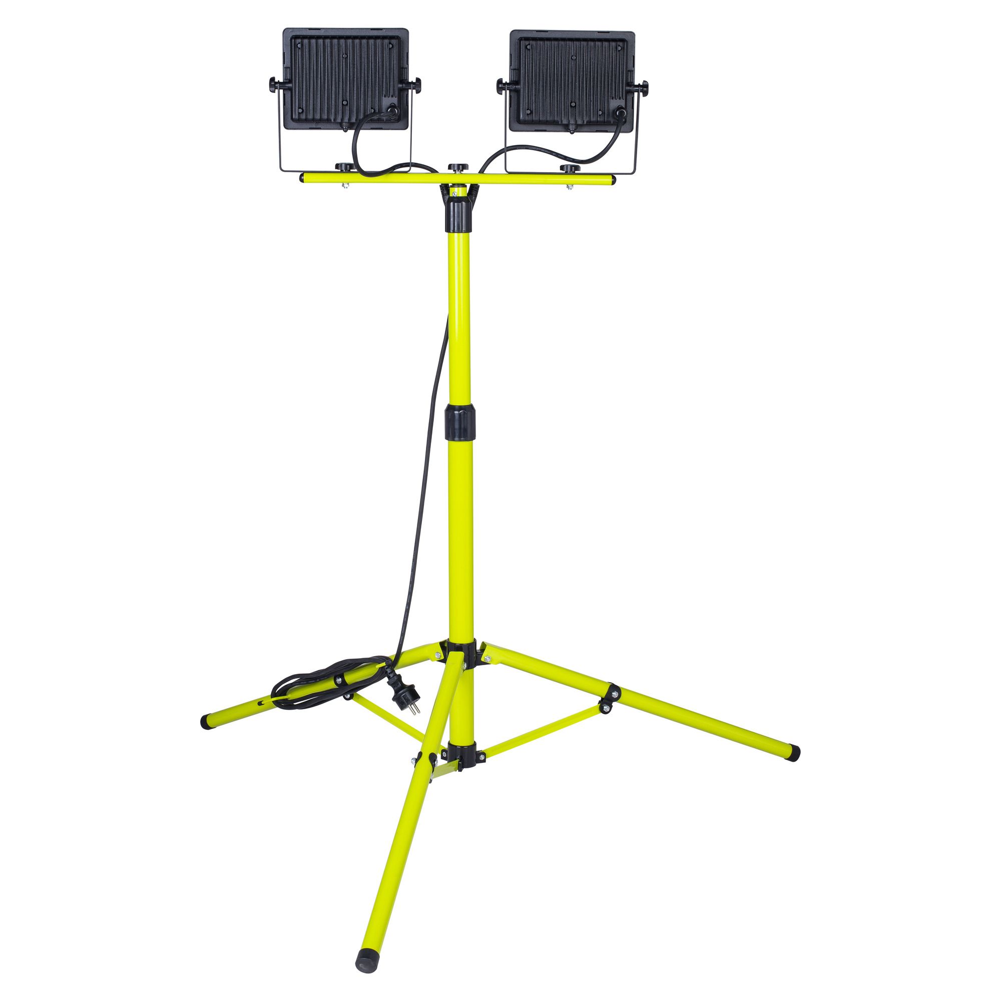 Luceco Eco Twin 100W 10000lm Corded Integrated LED Work light with tripod