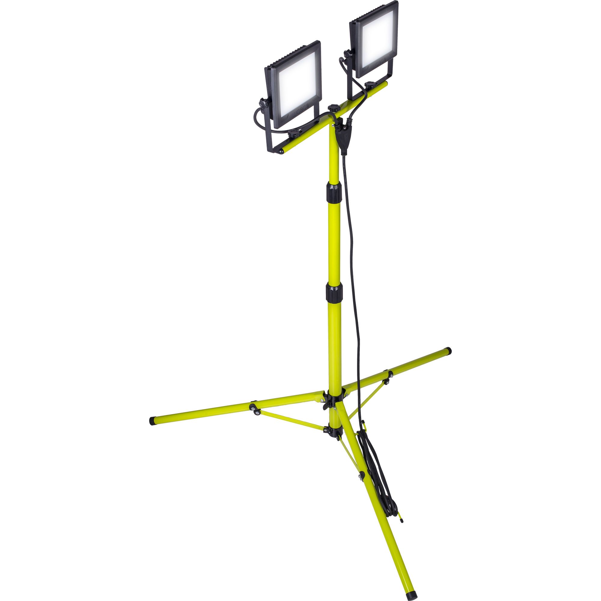 Luceco Eco Twin 100W 10000lm Corded Integrated LED Work light with tripod