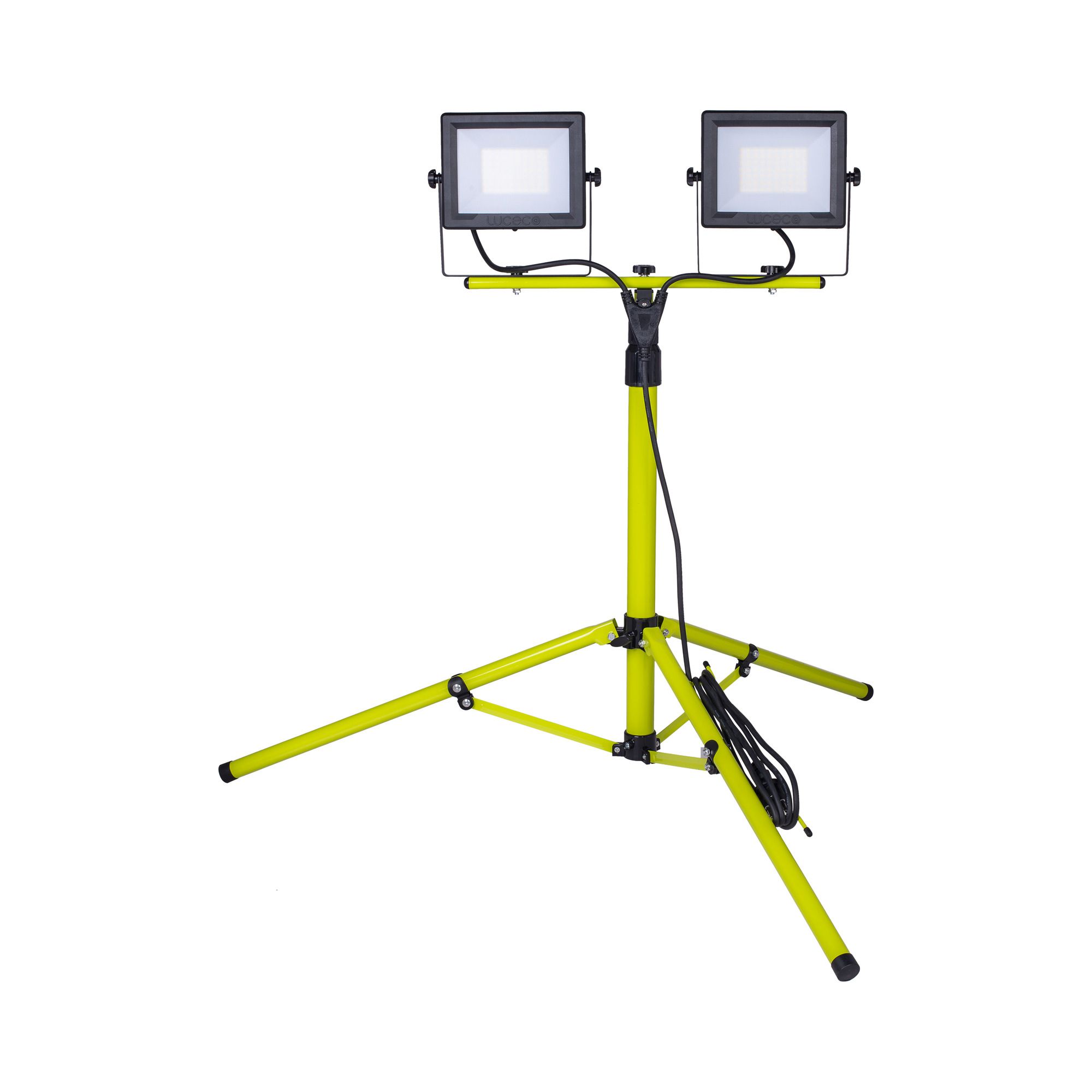 Luceco Eco Twin 100W 10000lm Corded Integrated LED Work light with tripod