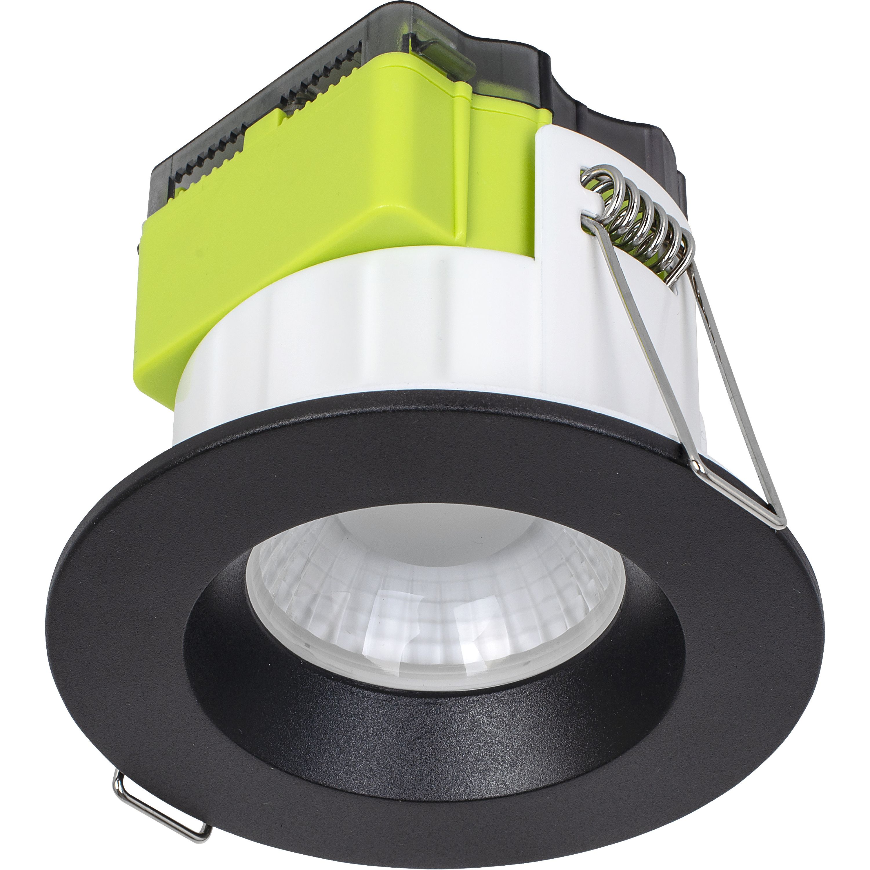 Luceco FType Mk2 Matt Black Fixed LED Fire-rated Cool & warm Downlight 60W IP65