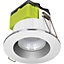 Luceco FType Mk2 Polished Chrome effect Fixed LED Fire-rated Warm white Downlight 60W IP65