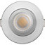 Luceco FType Mk2 Polished Chrome effect Fixed LED Fire-rated Warm white Downlight 60W IP65