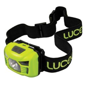 Luceco Green Rechargeable 150lm LED Battery-powered Head torch