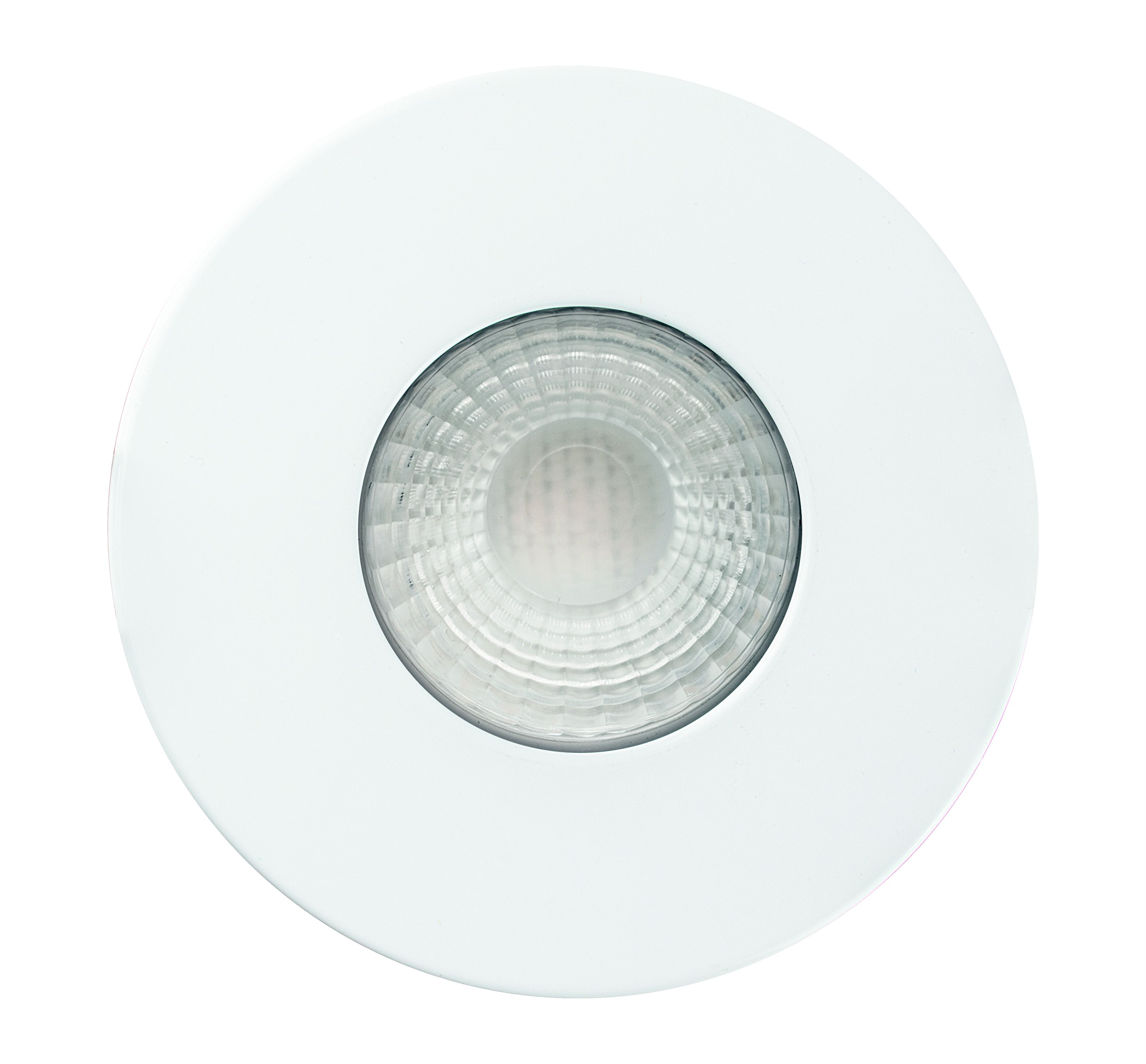 Luceco Matt White Fixed Fire-rated Downlight IP20, Pack of 6