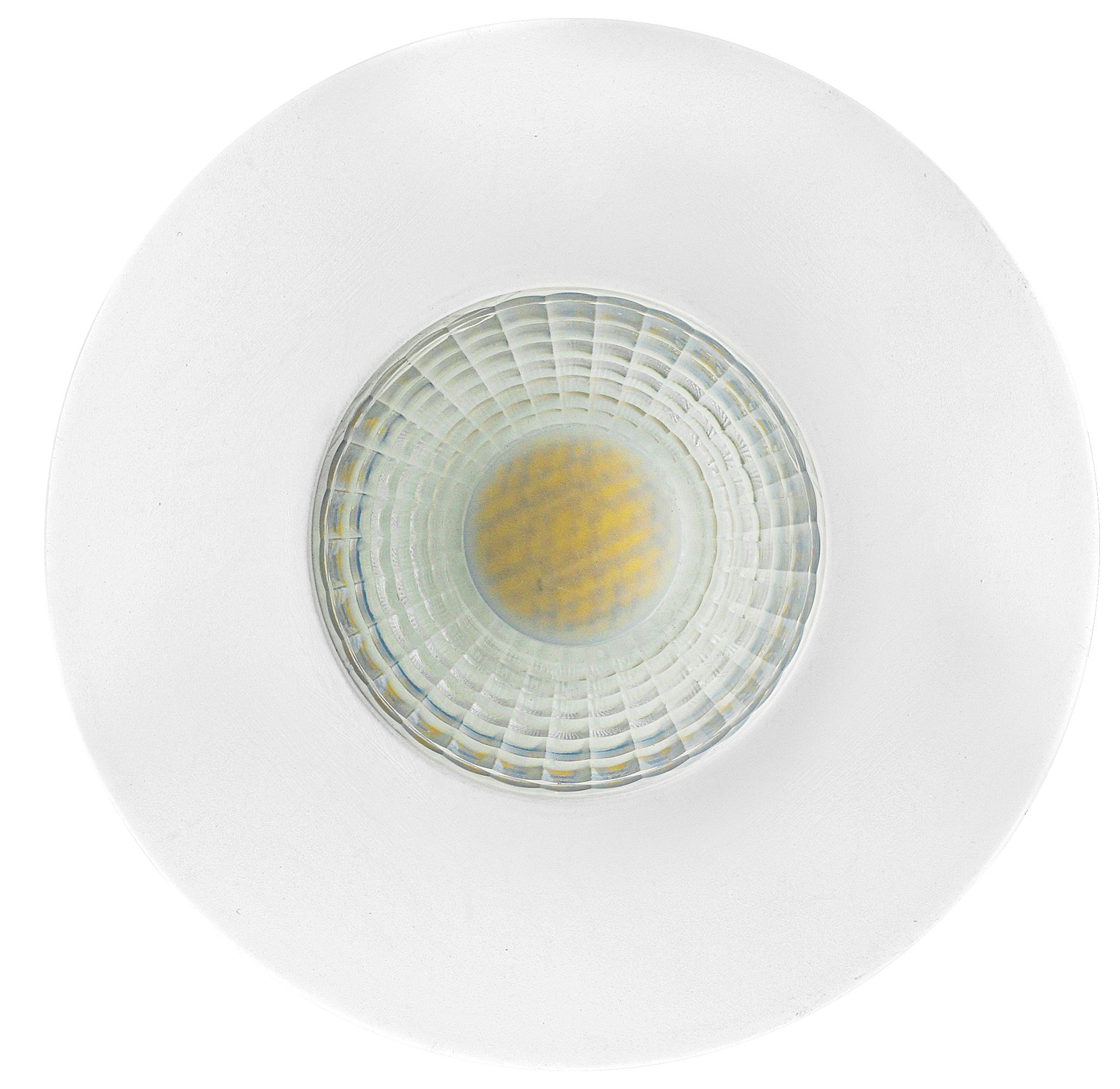 Luceco Matt White Fixed LED Fire-rated Colour changing Downlight 6W IP65, Pack of 6