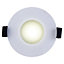 Luceco Matt White Fixed LED Fire-rated Cool white Downlight 6W IP65, Pack of 6