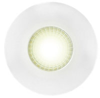 Luceco Matt White Fixed LED Fire-rated Extra warm white Downlight 6W IP65, Pack of 6