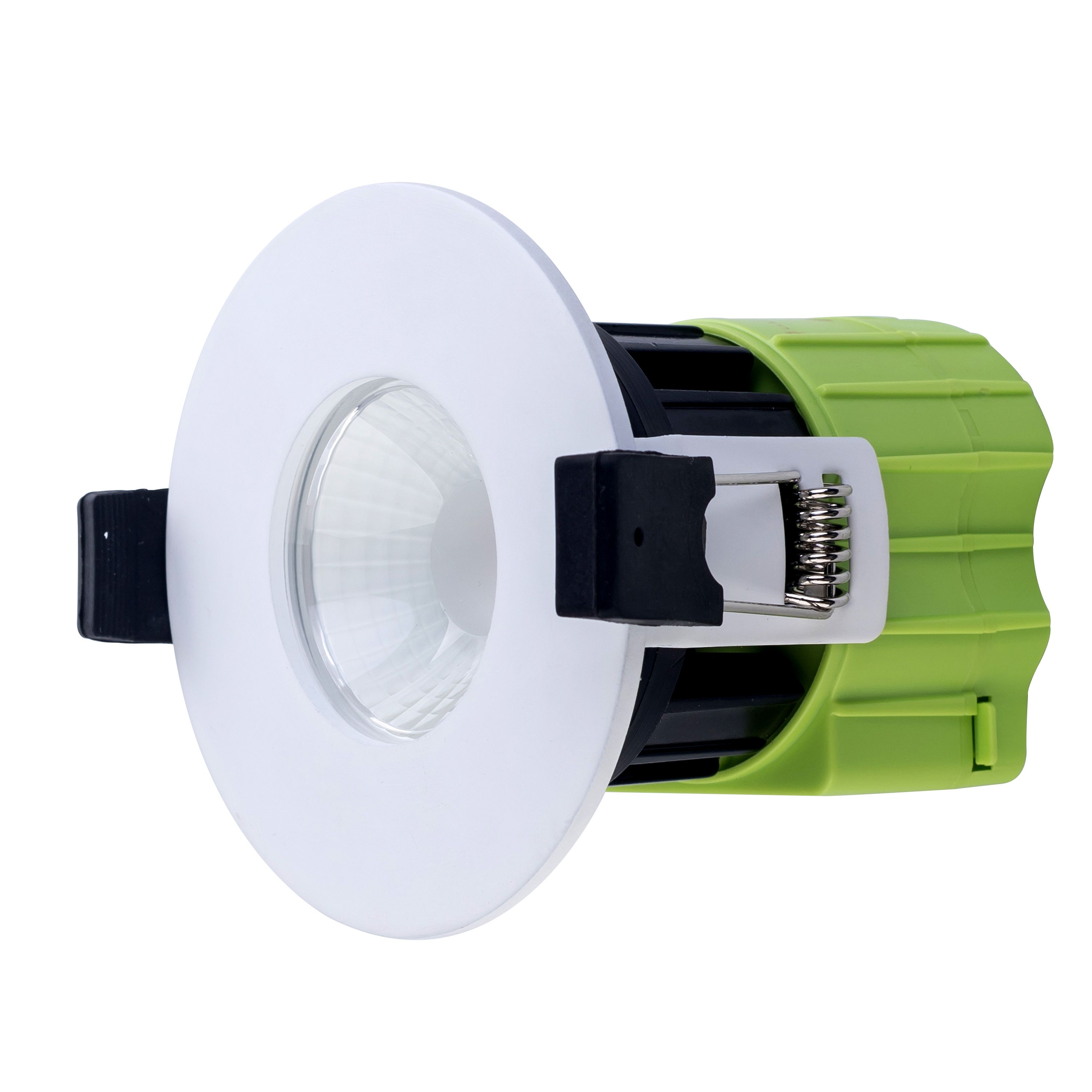 Luceco Matt White Fixed LED Fire-rated Warm white Downlight 6W IP65, Pack of 6