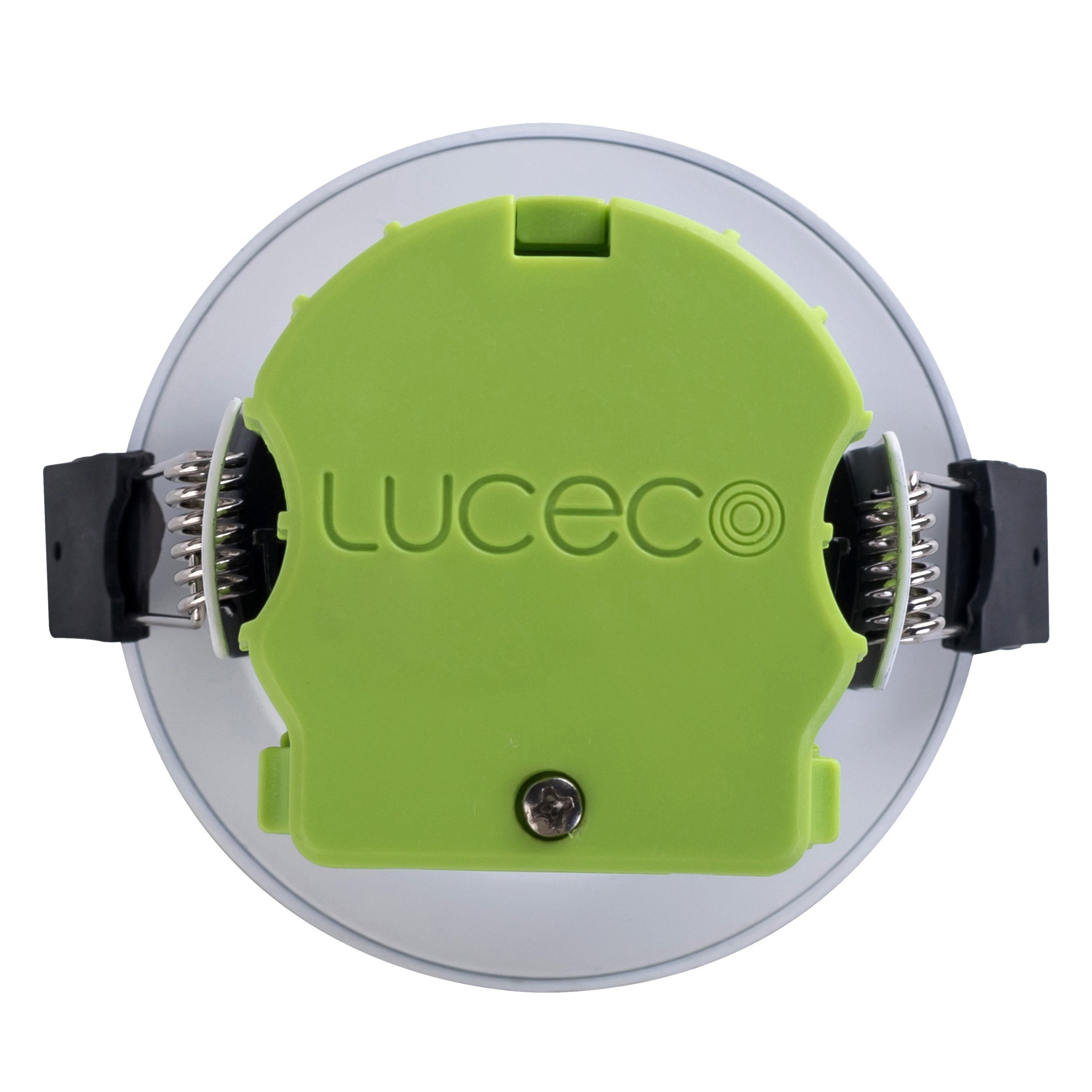 Luceco Matt White Fixed LED Fire-rated Warm white Downlight 6W IP65, Pack of 6