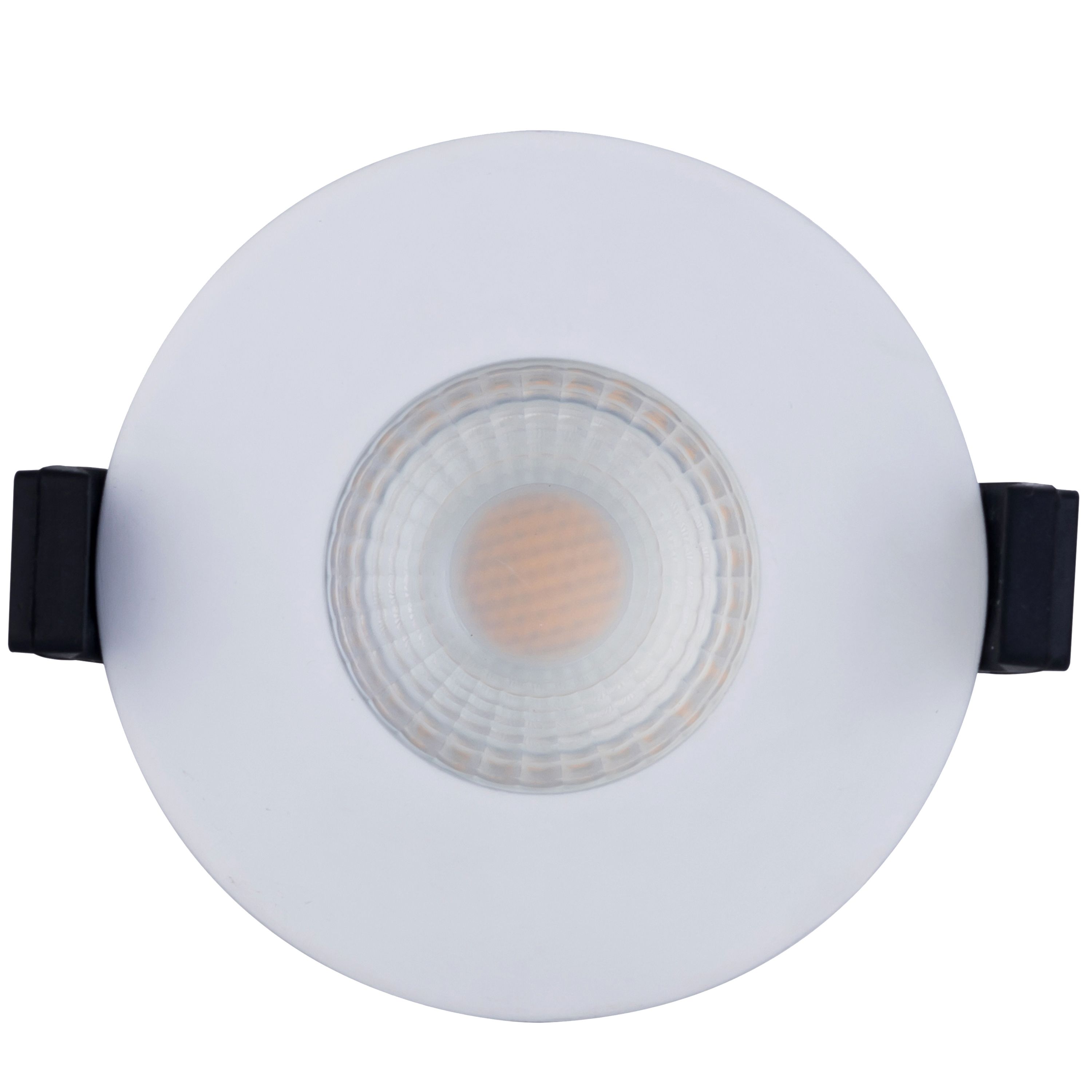 Luceco Matt White Fixed LED Fire-rated Warm white Downlight 6W IP65, Pack of 6