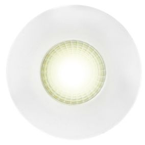 Luceco Matt White Non-adjustable LED Fire-rated Extra warm white Downlight 6W IP65, Pack of 6