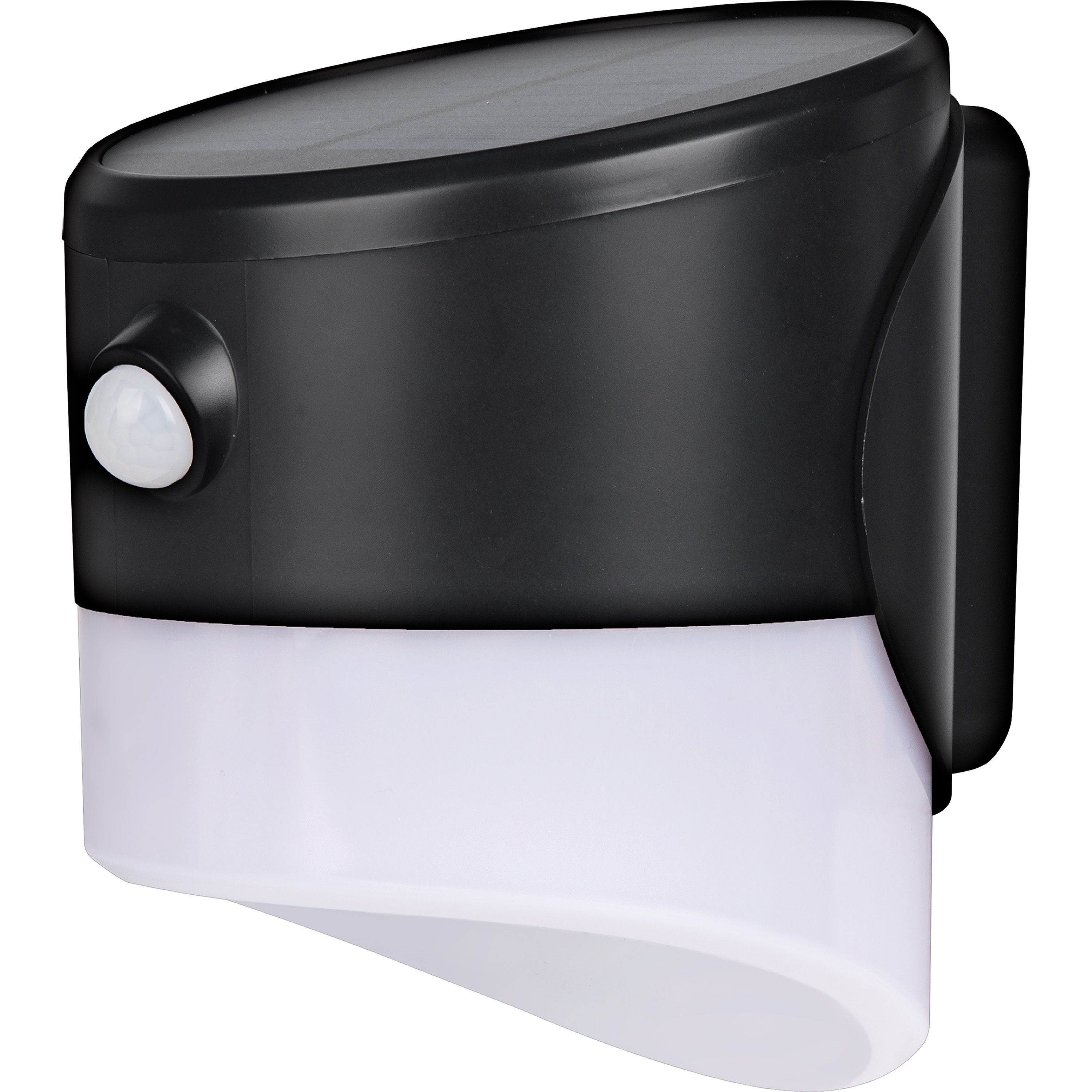 Luceco Non-adjustable Black Solar-powered Integrated LED PIR Motion
