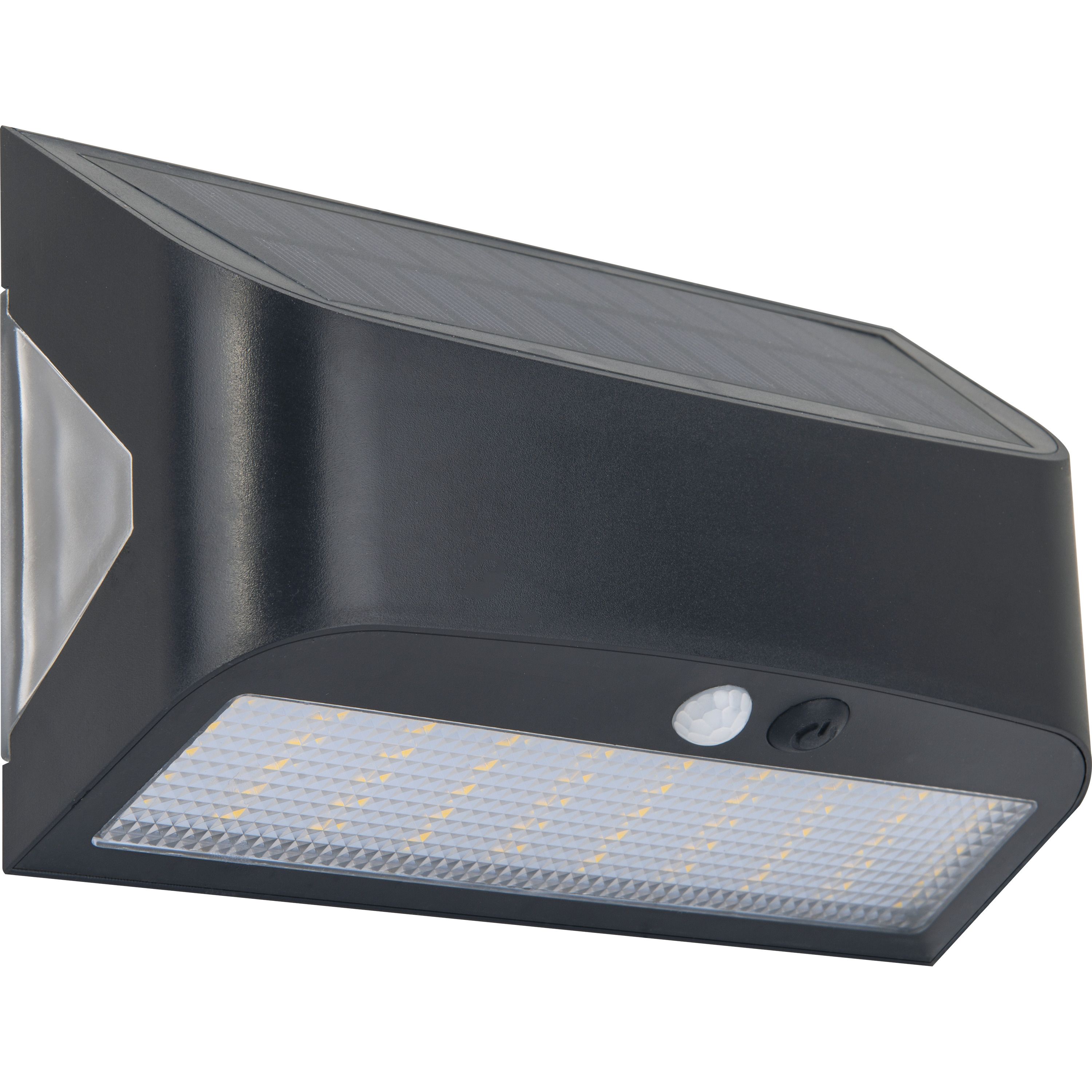Luceco Prysm Non-adjustable Black Battery & solar-powered LED 6W PIR ...