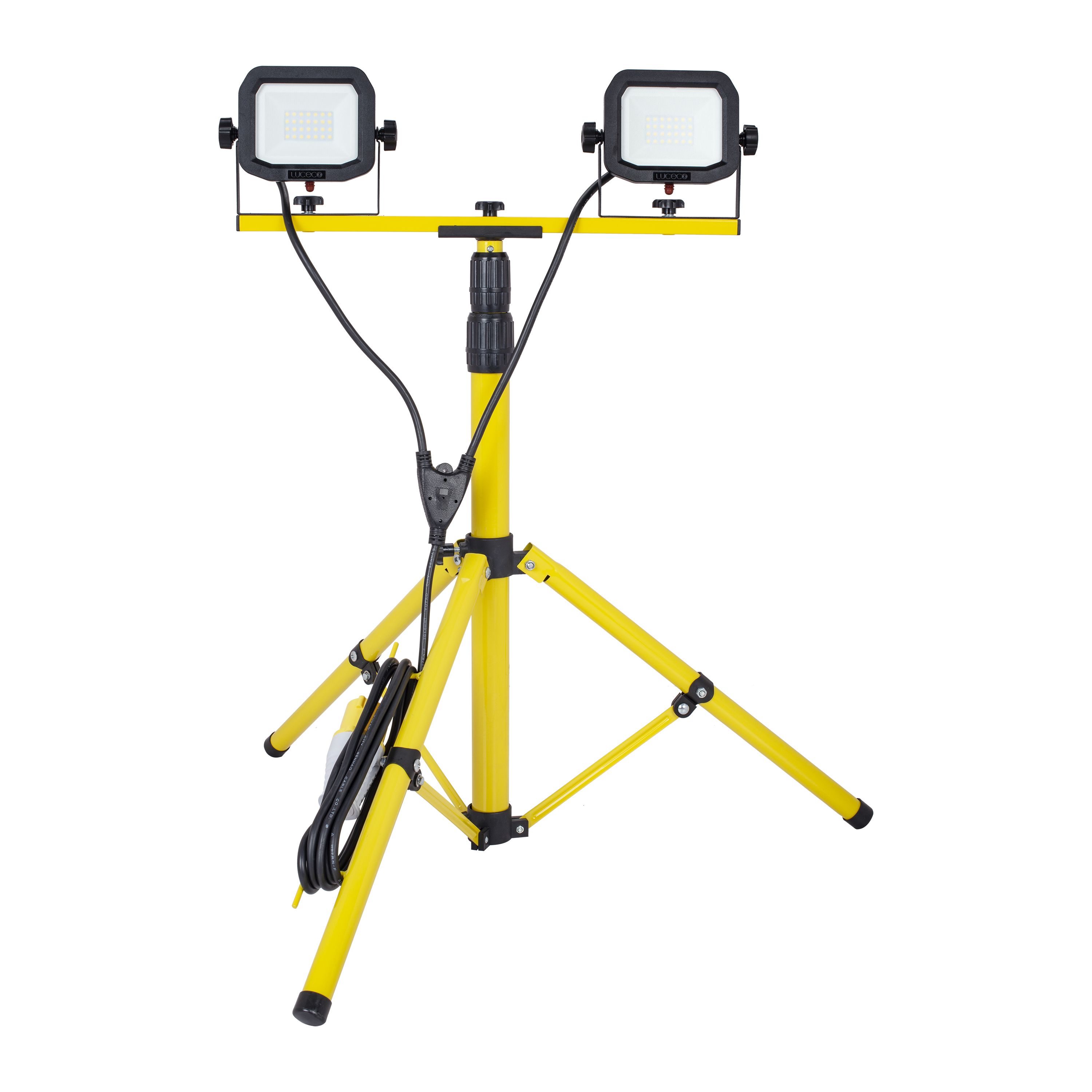 Luceco Twin 40W 4000lm Corded Integrated LED Work light with tripod