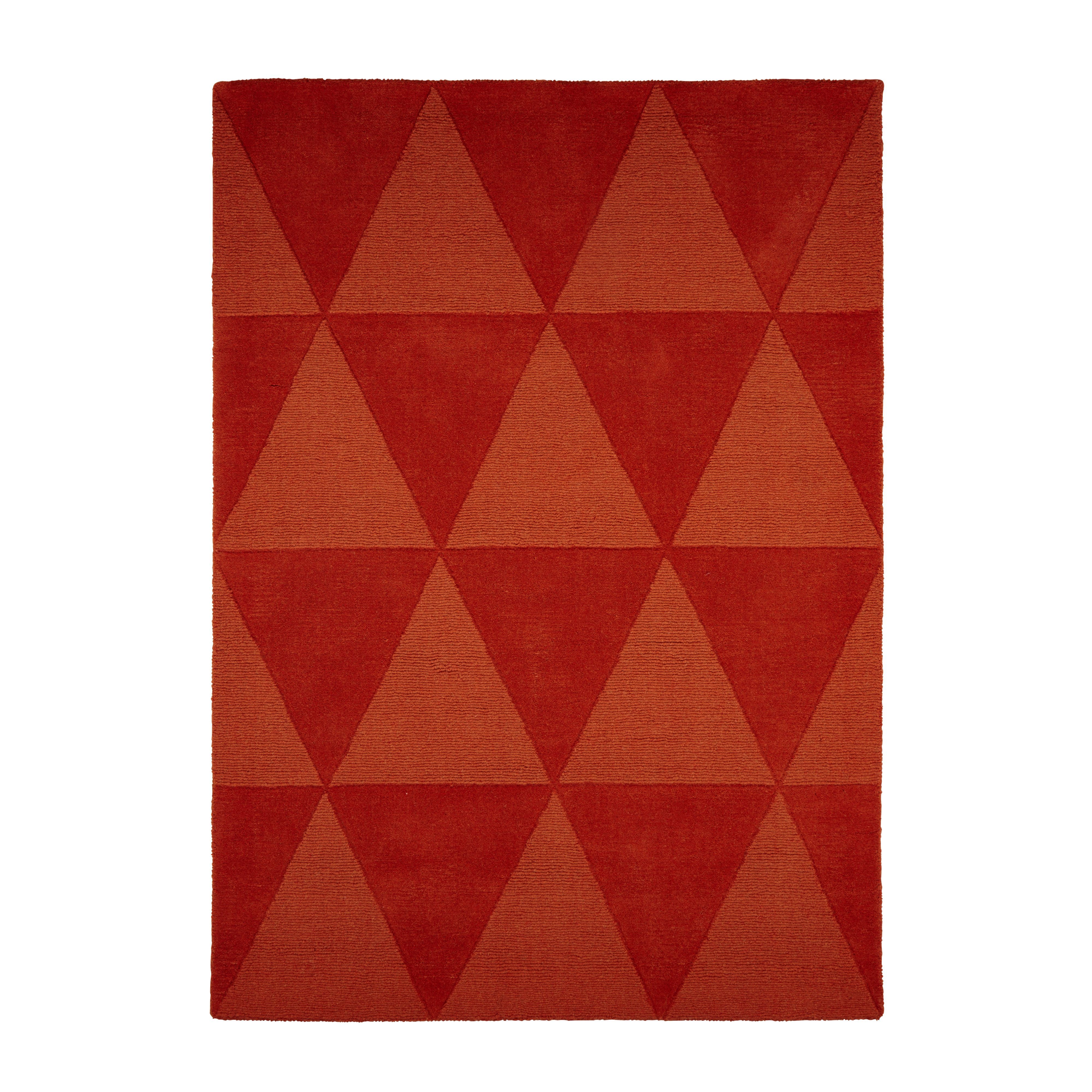 Lucille Orange Rug 170cmx120cm DIY at B&Q