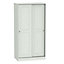 Lugano Grey Single Sliding door wardrobe (H)1960mm (W)1100mm (D)500mm