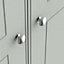 Lugano Grey Single Sliding door wardrobe (H)1960mm (W)1100mm (D)500mm