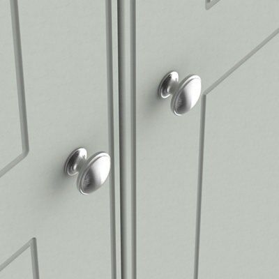 Lugano Grey Single Sliding door wardrobe (H)1960mm (W)1100mm (D)500mm