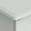 Lugano Matt grey 3 Drawer Bedside table (H)700mm (W)400mm (D)410mm