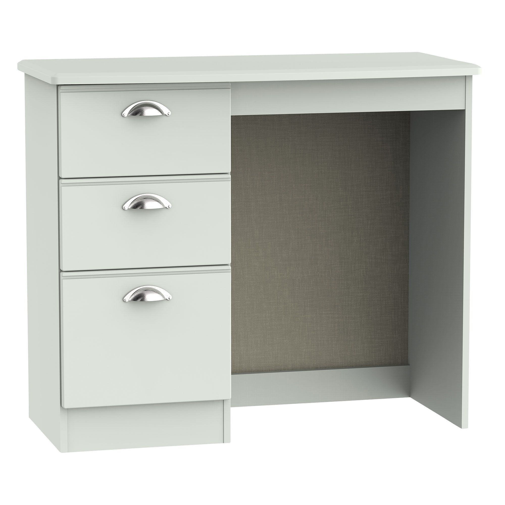 Lugano Matt grey 3 Drawer Ready assembled Dressing table (H)800mm (W)930mm (D)410mm