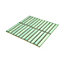 Luisa Green Gloss Thin Brick Ceramic Mosaic tile sheet, (L)295mm (W)298mm
