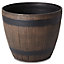Lule Wood effect Plastic Round Plant pot (Dia)38cm