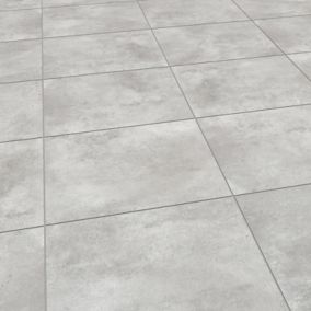 Luna Grey Matt Concrete effect Porcelain Outdoor Floor Tile, Pack of 2, (L)600mm (W)600mm